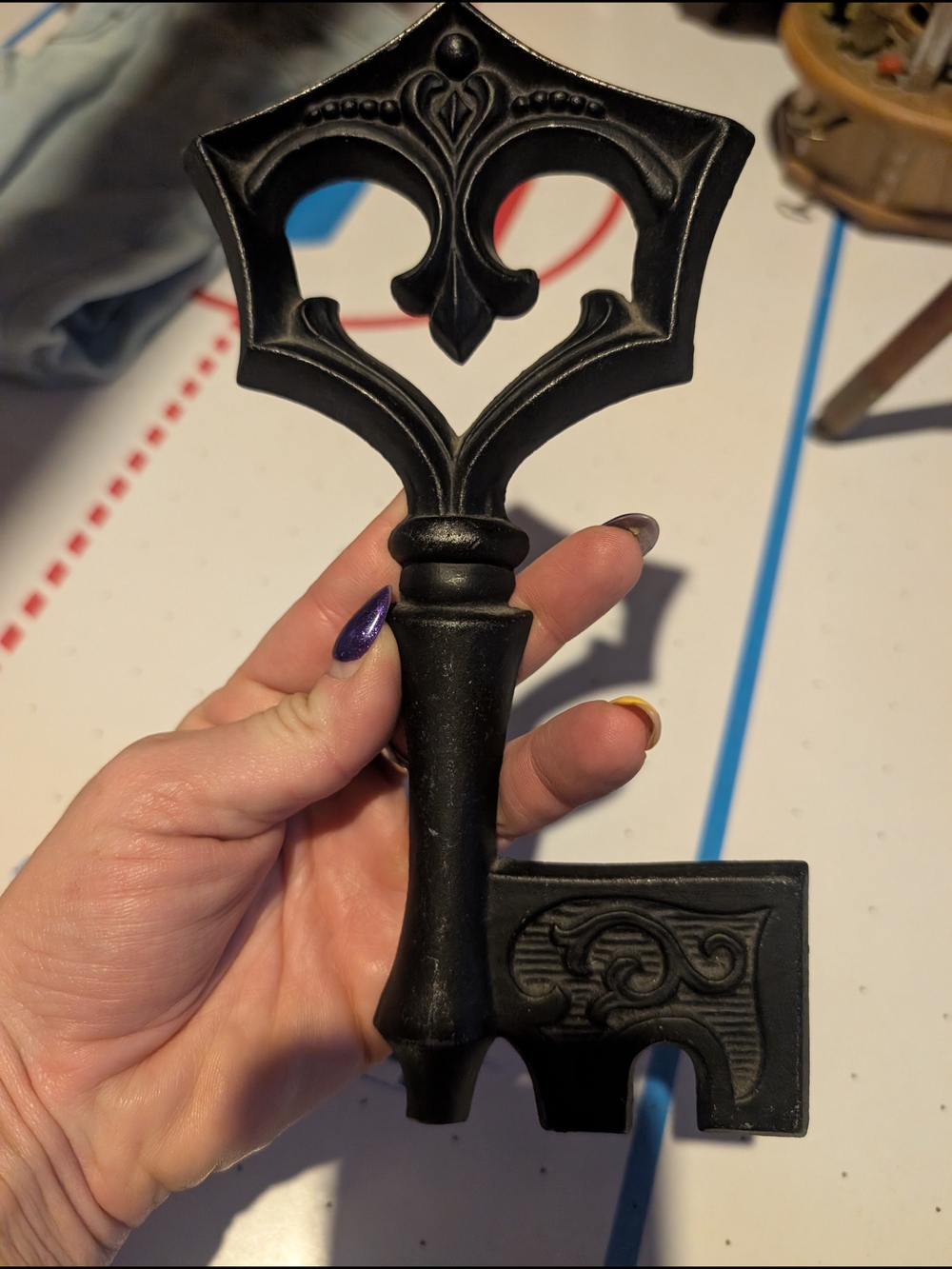 1971 Sexton USA Cast Iron Black Key Wall Art 9 Inches Long